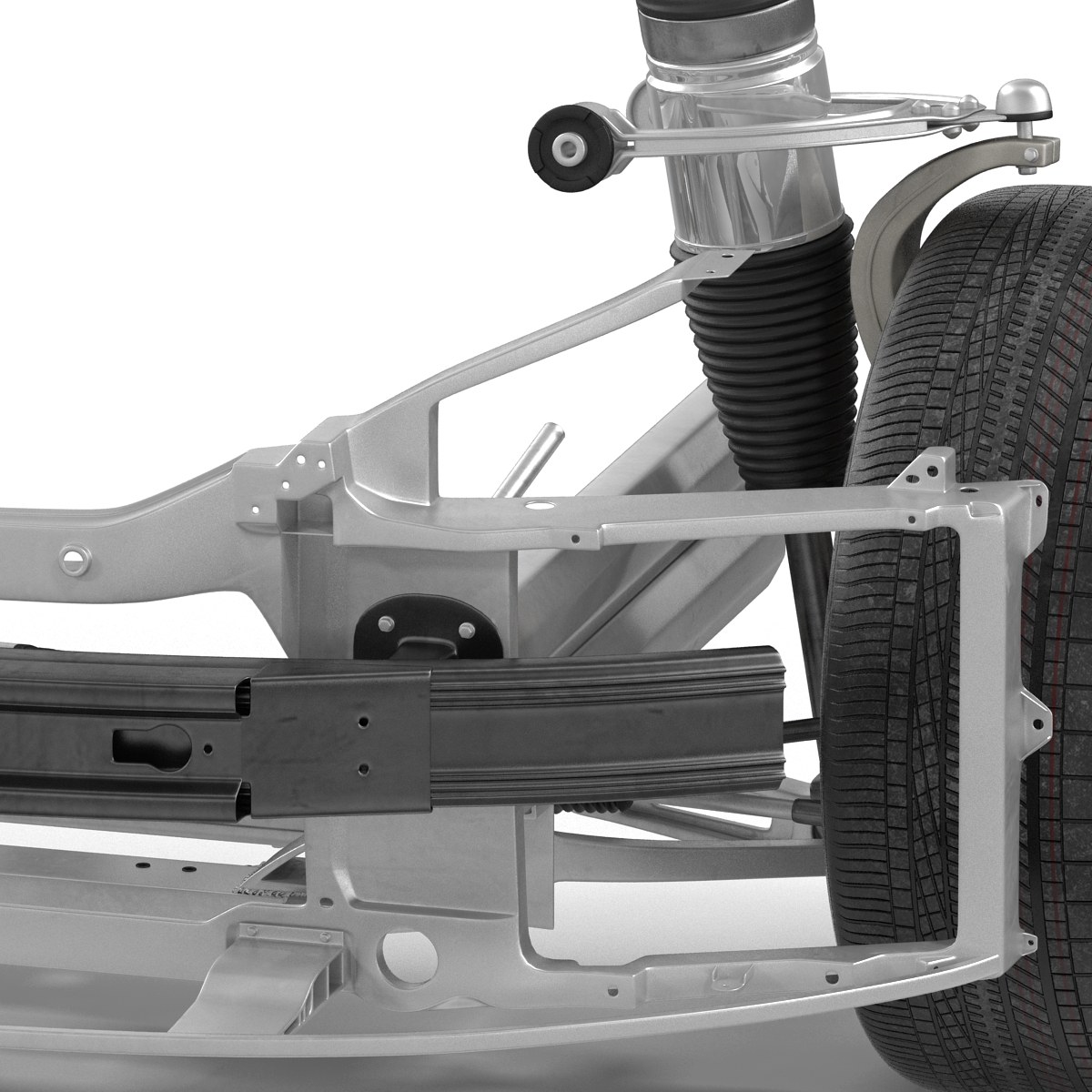 3D model Tesla Model S Front Suspension