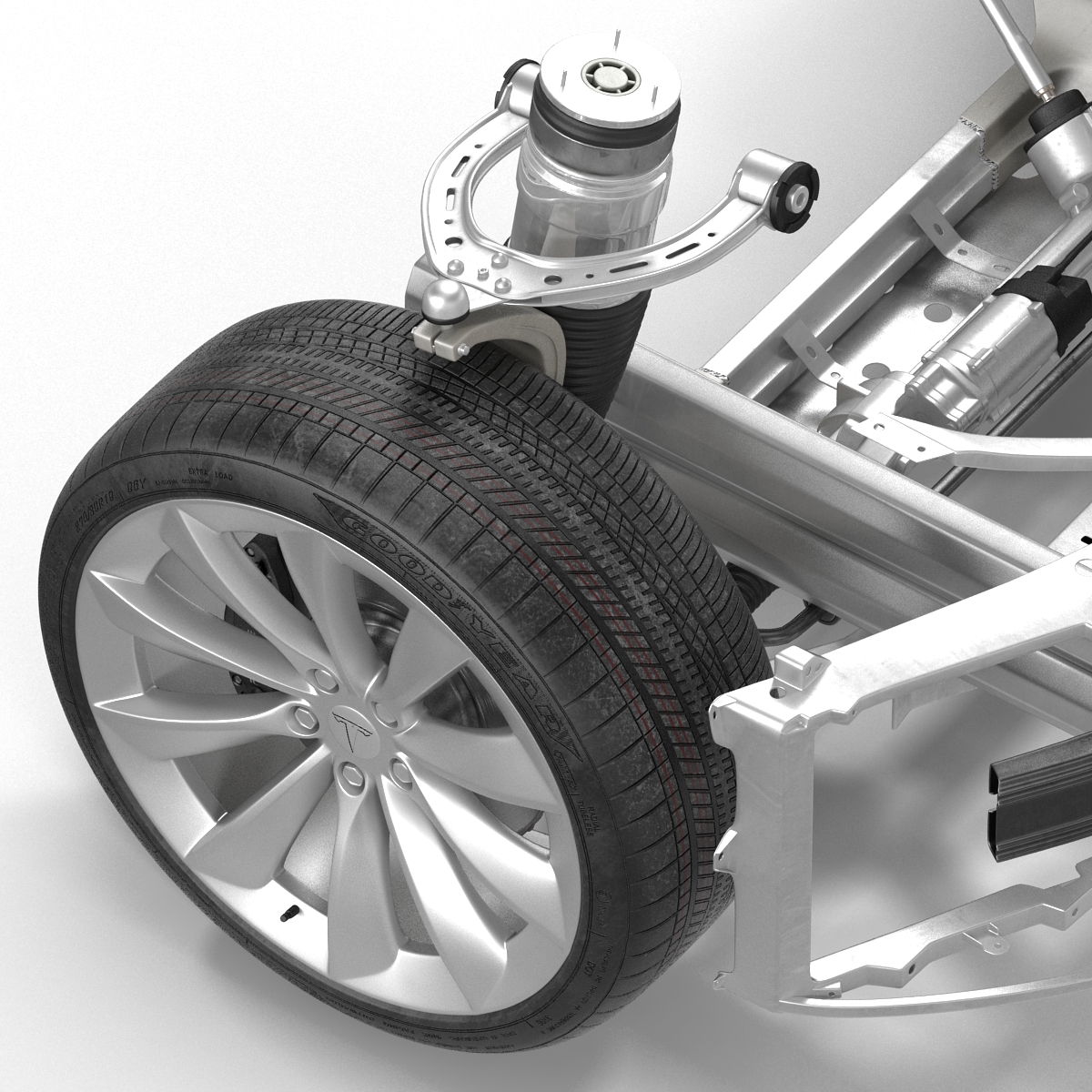 3D model Tesla Model S Front Suspension