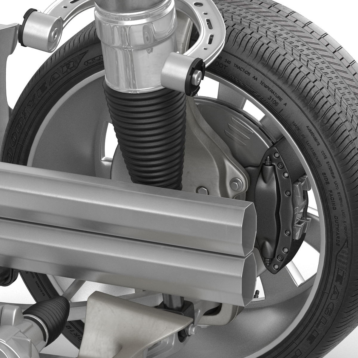 3D model Tesla Model S Front Suspension