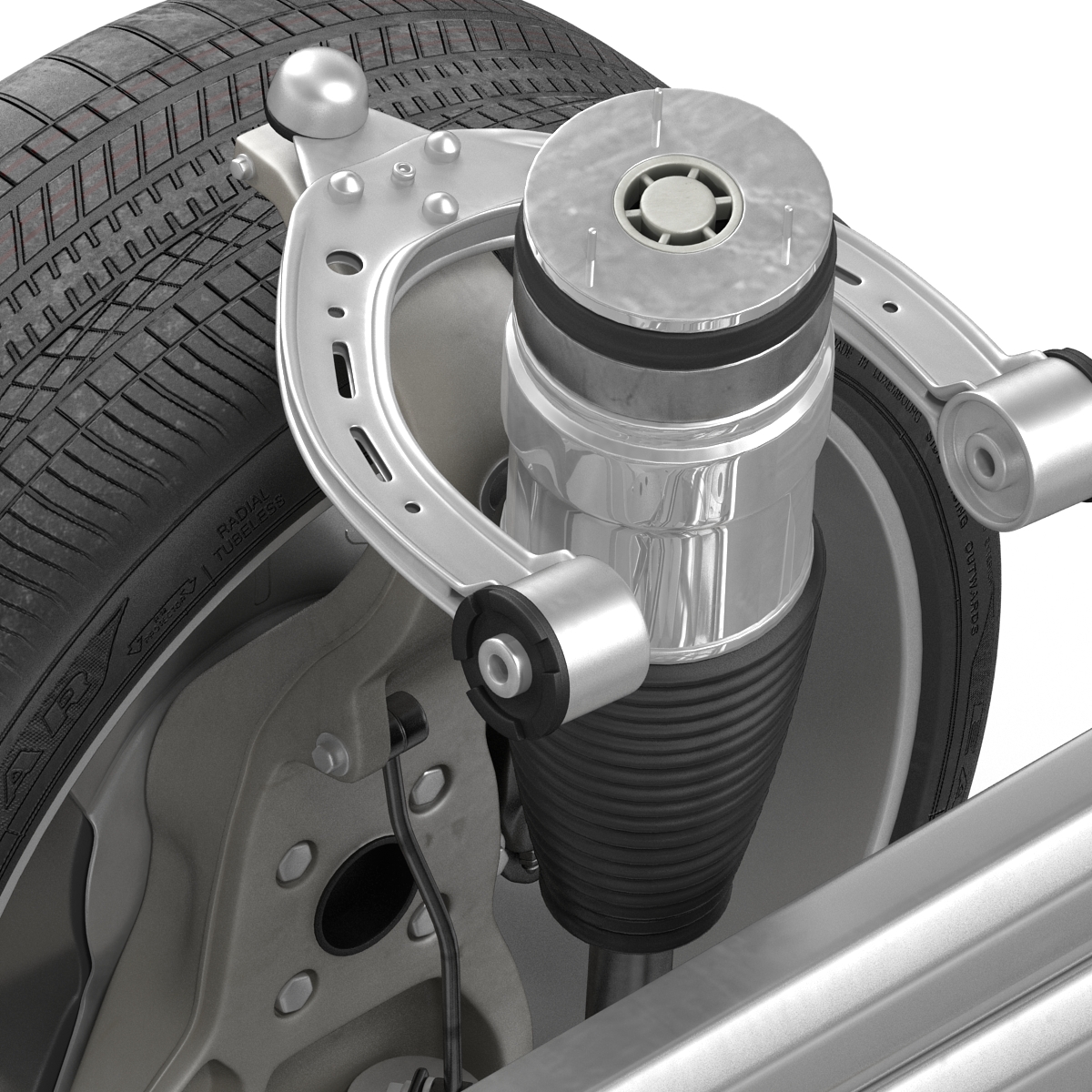 3D model Tesla Model S Front Suspension