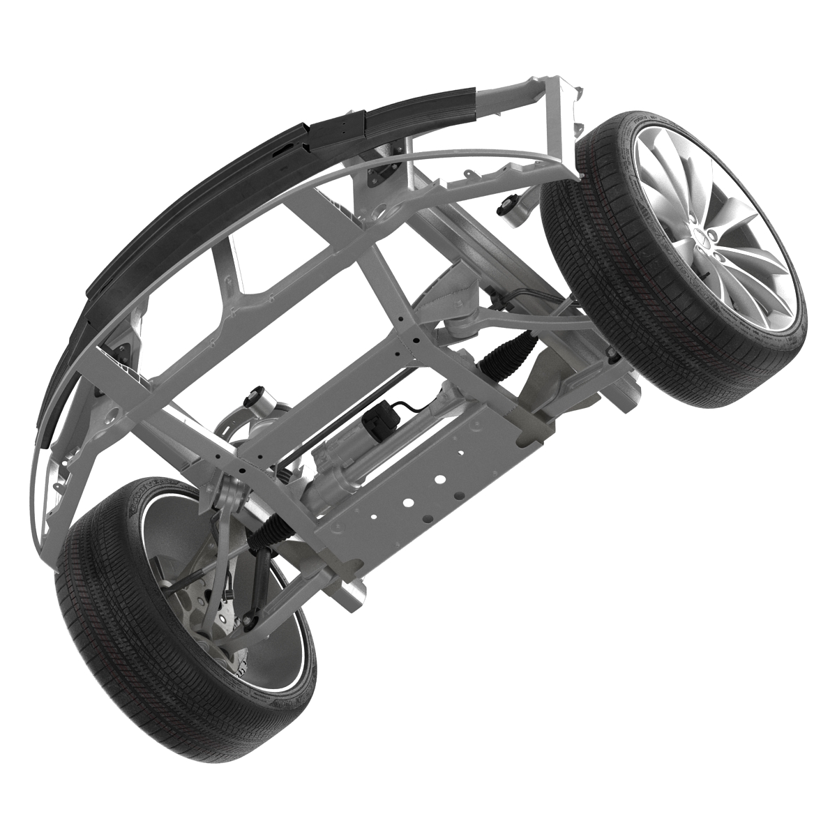 3D model Tesla Model S Front Suspension