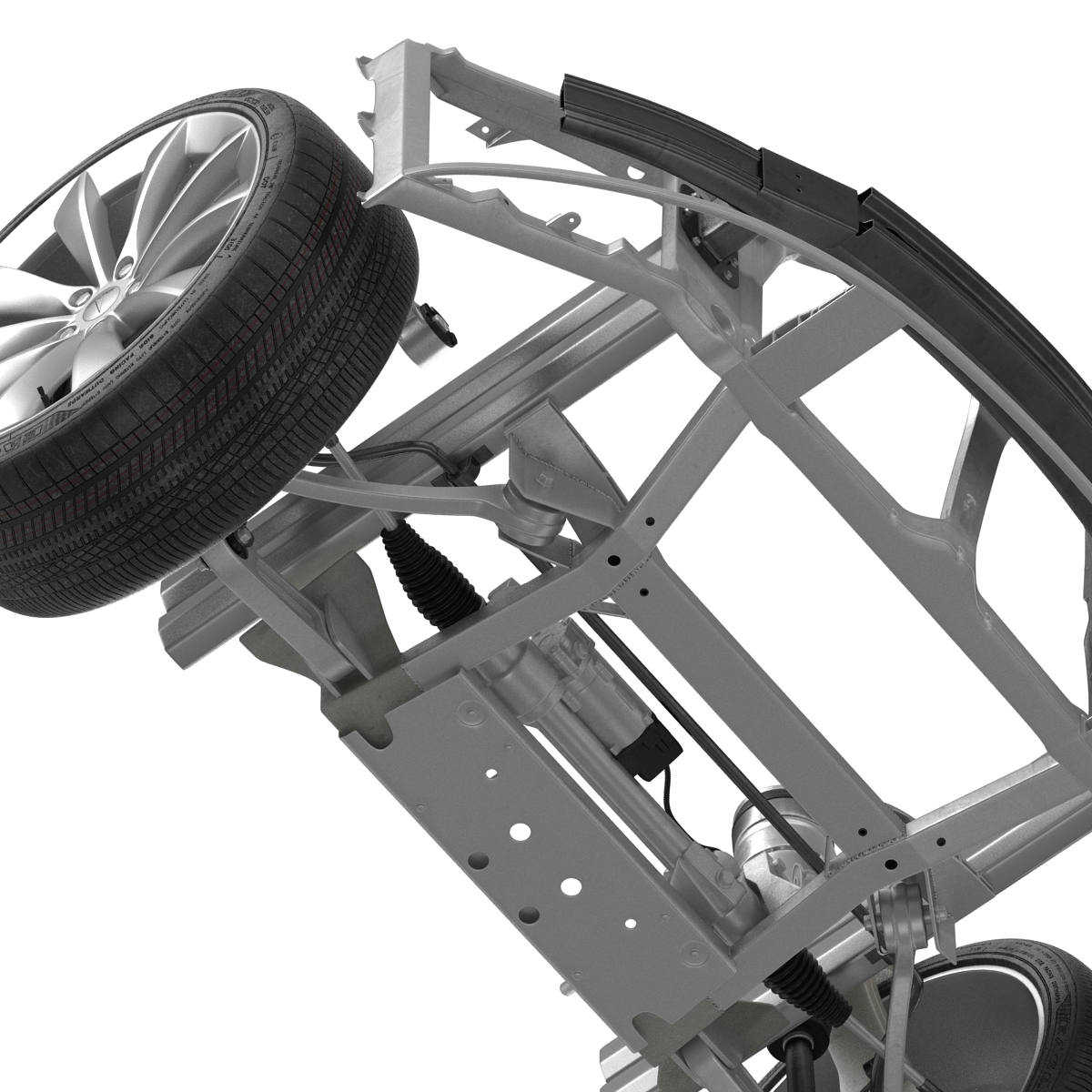 3D model Tesla Model S Front Suspension