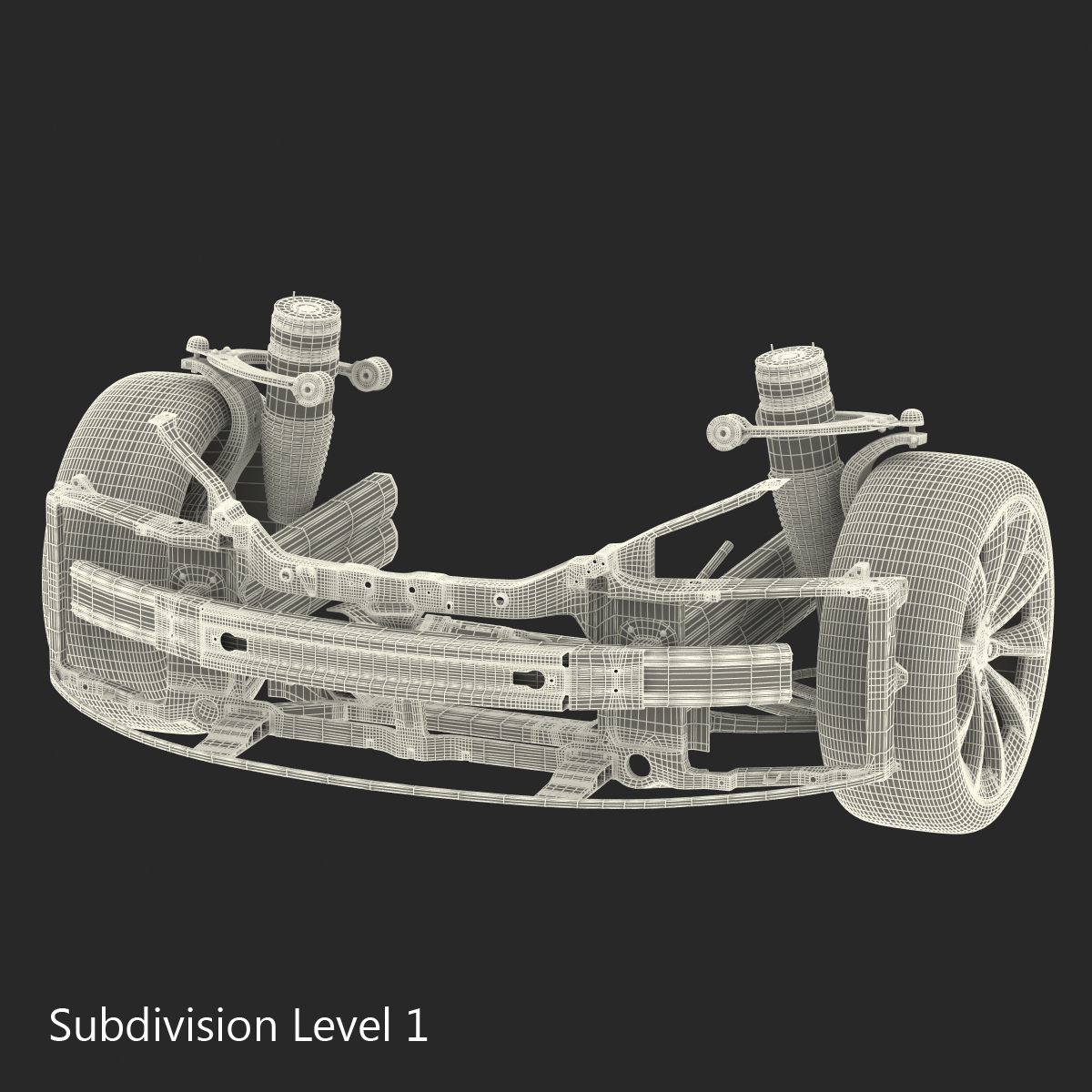 3D model Tesla Model S Front Suspension