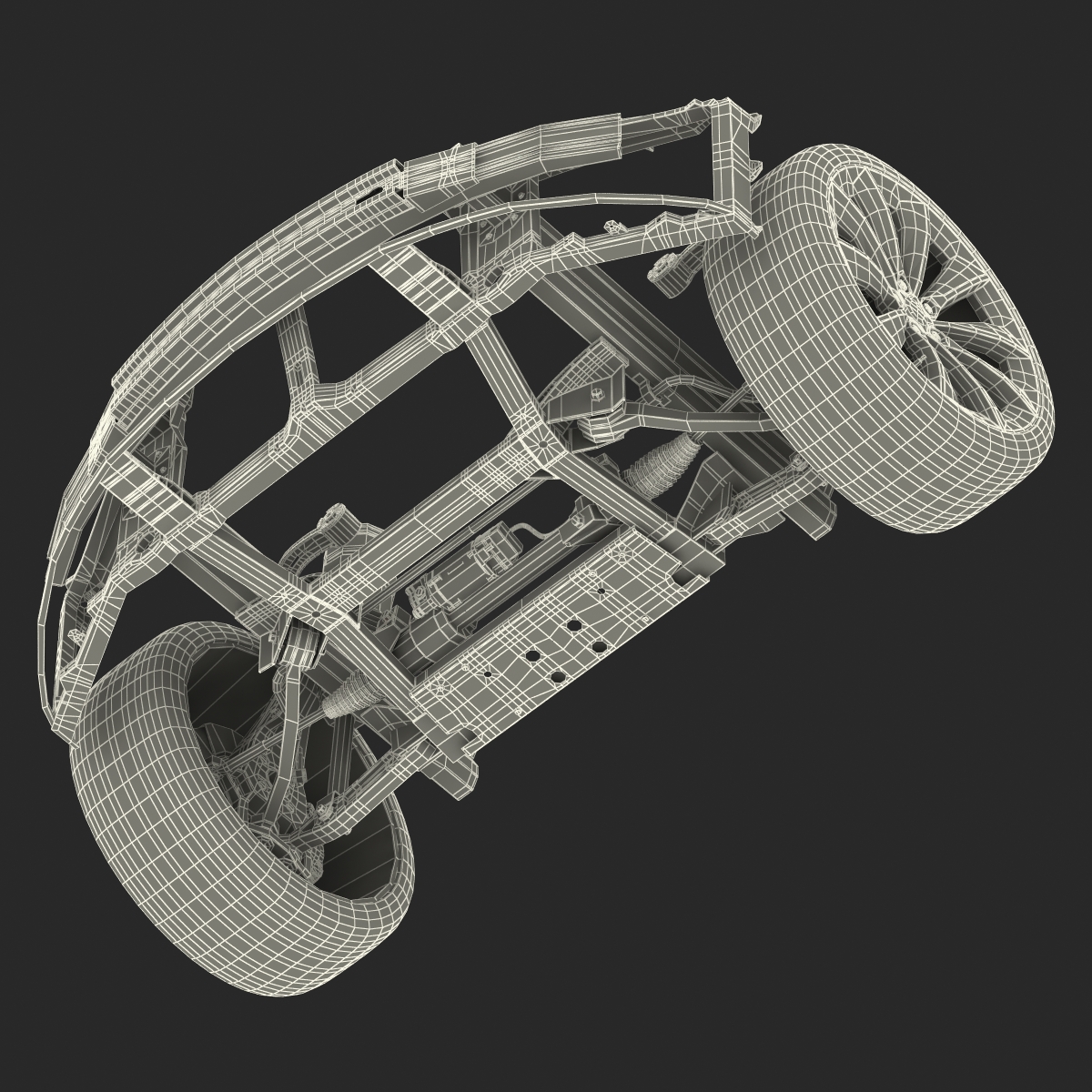 3D model Tesla Model S Front Suspension