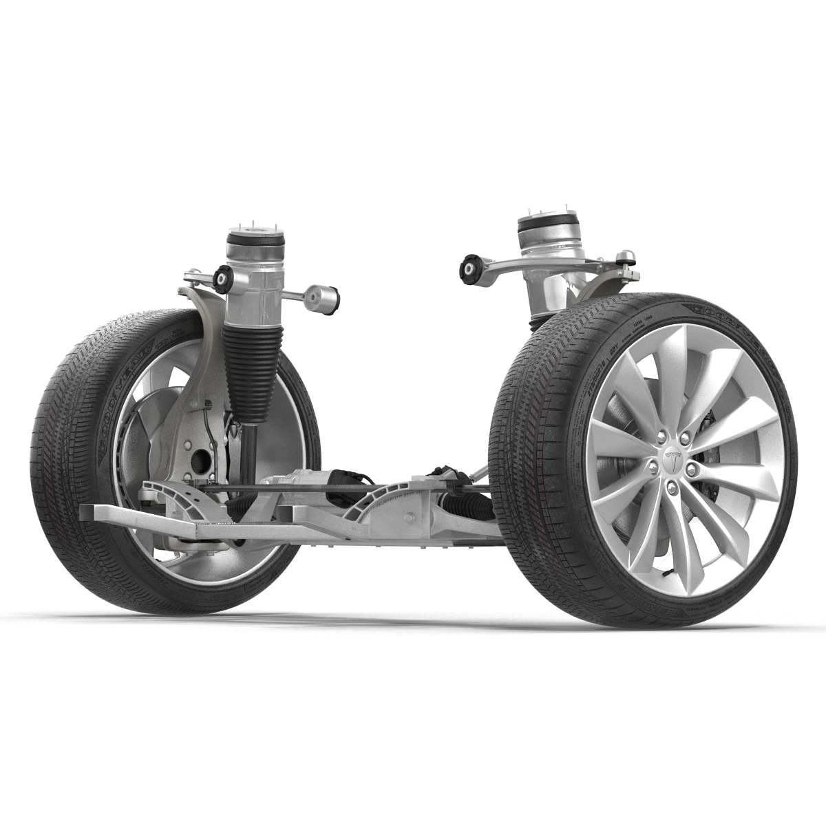 Tesla Model S Front Suspension 2 3D