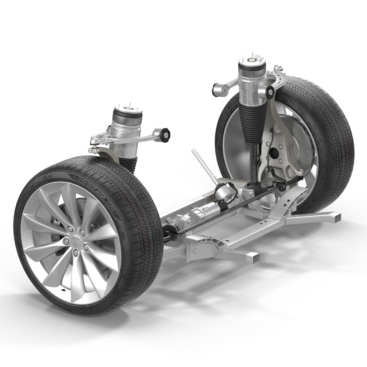 Tesla Model S Front Suspension 2 3D