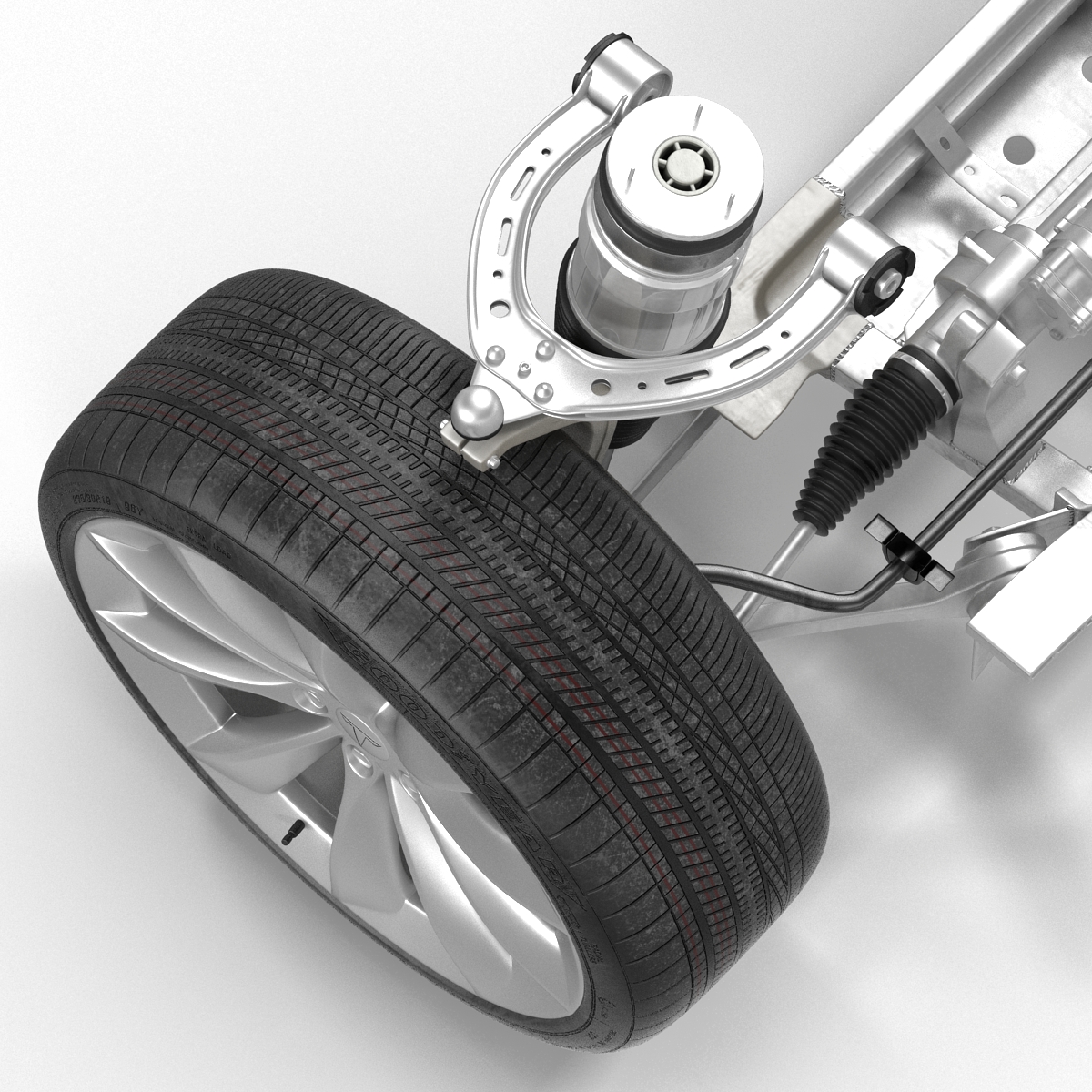 Tesla Model S Front Suspension 2 3D