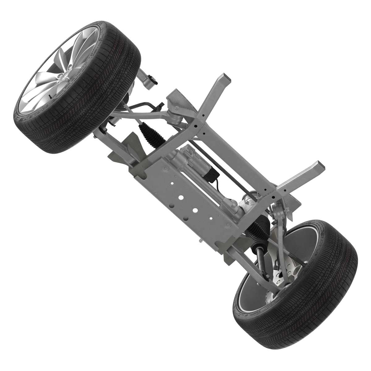 Tesla Model S Front Suspension 2 3D