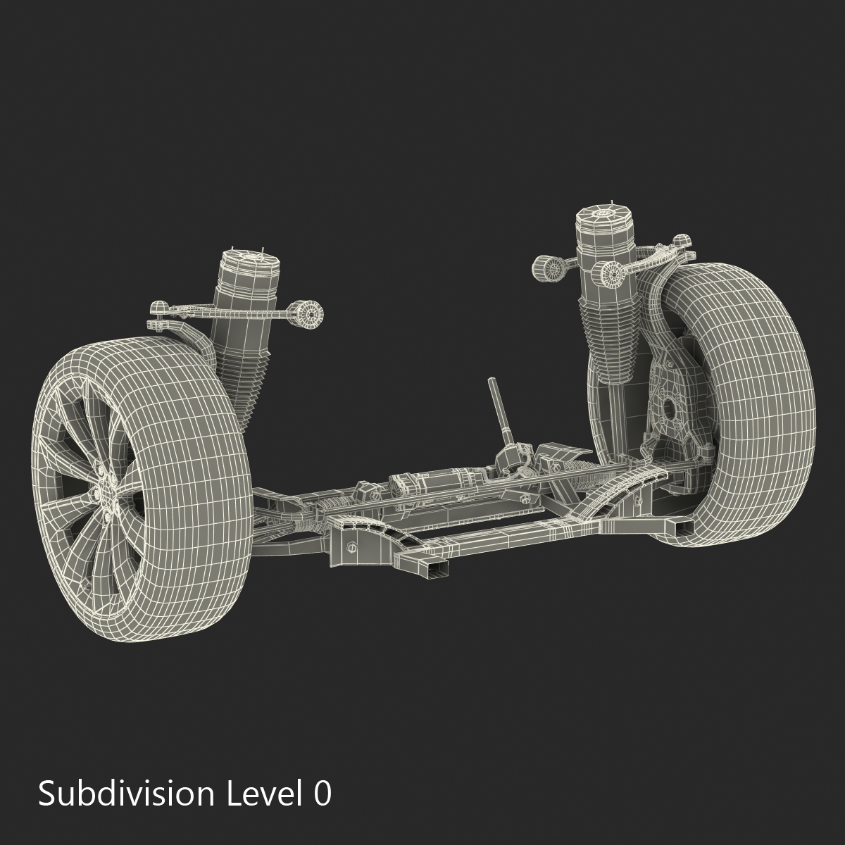 Tesla Model S Front Suspension 2 3D