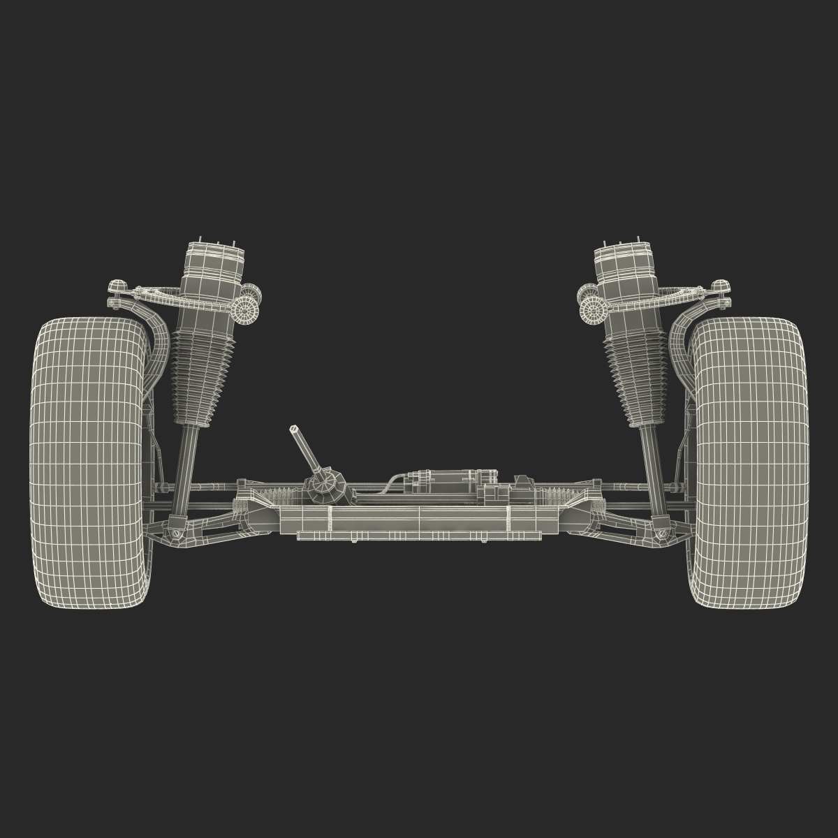 Tesla Model S Front Suspension 2 3D