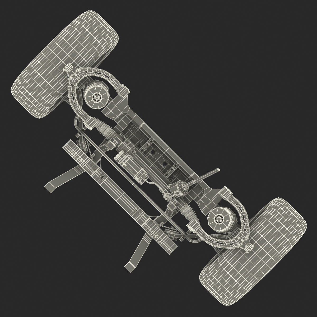 Tesla Model S Front Suspension 2 3D