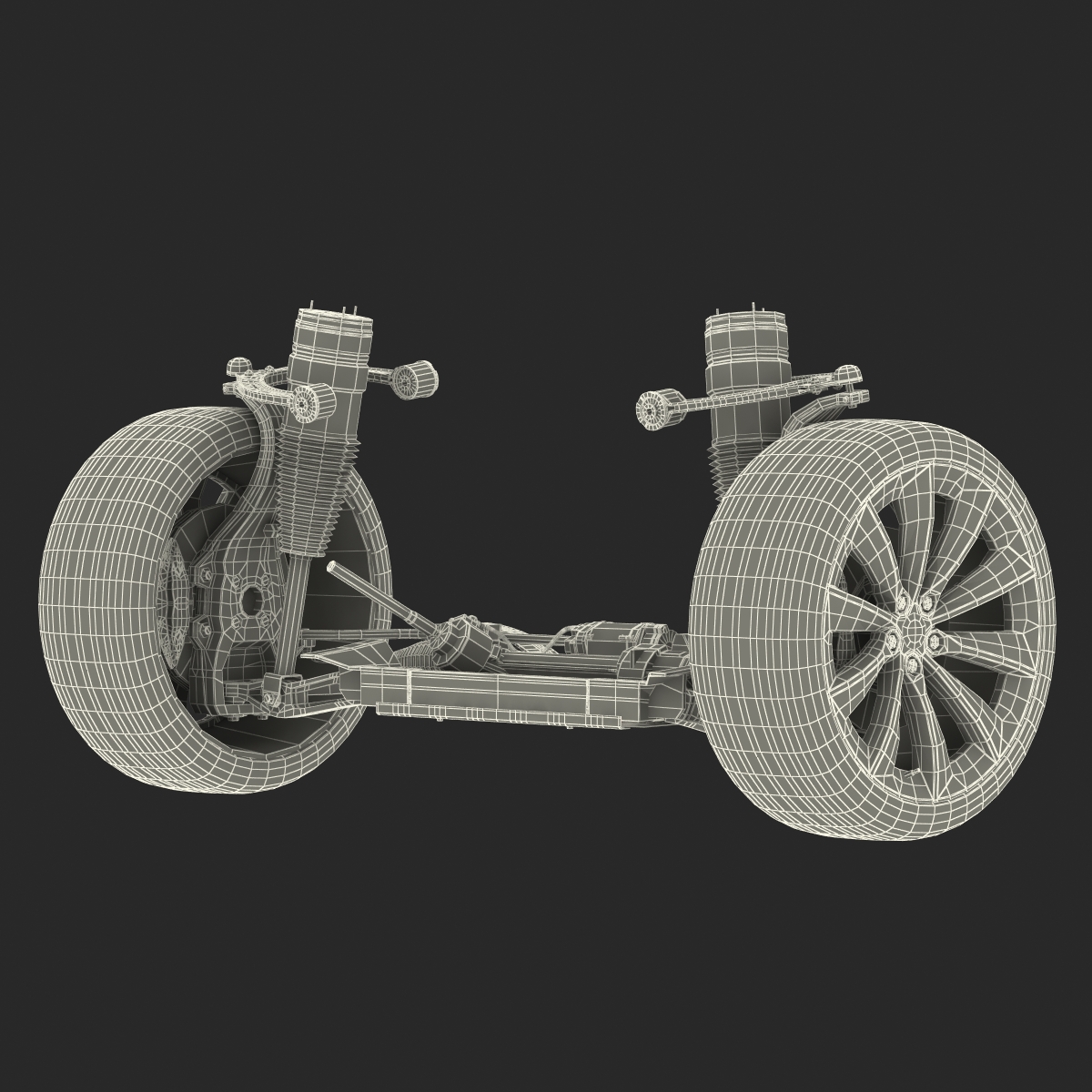 Tesla Model S Front Suspension 2 3D