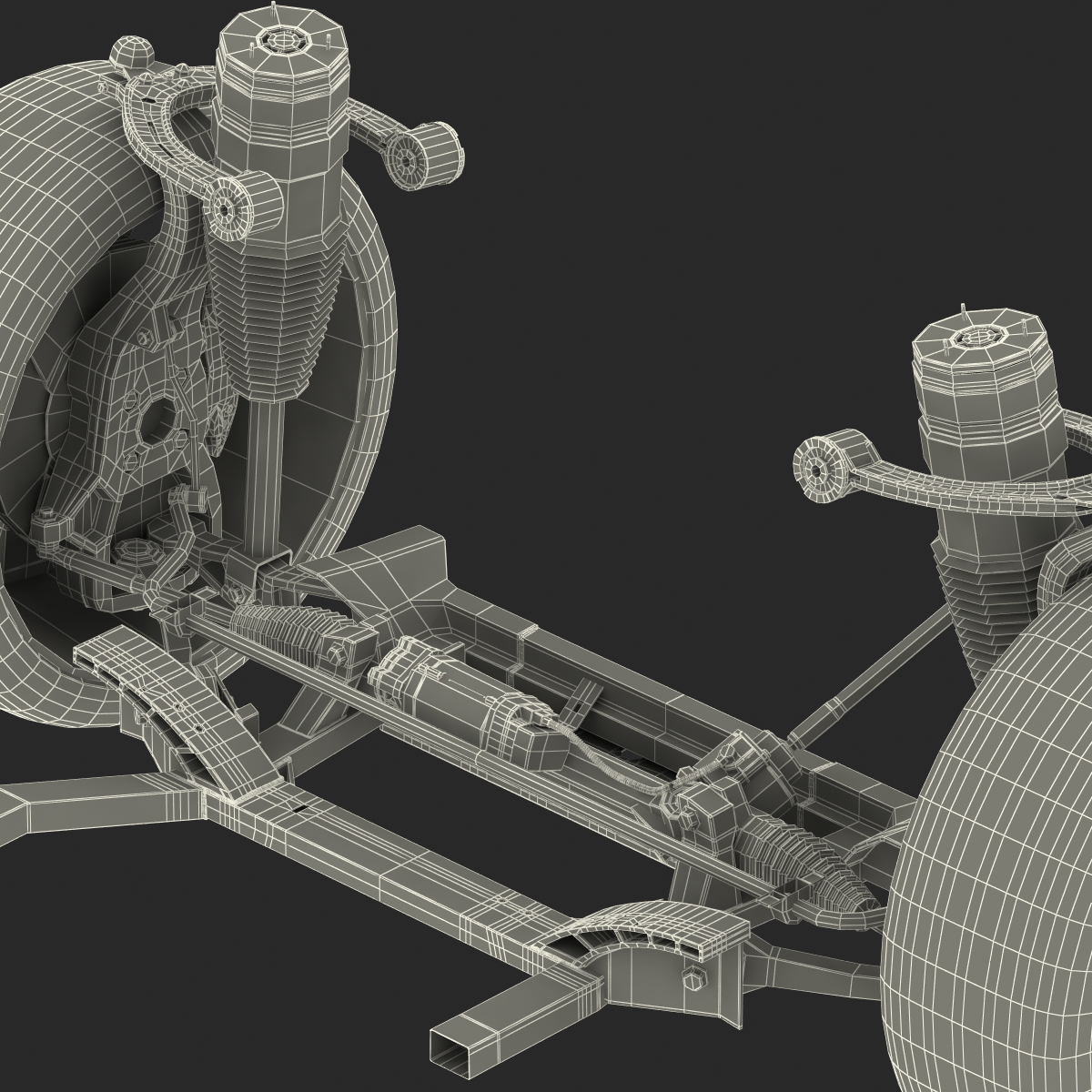 Tesla Model S Front Suspension 2 3D