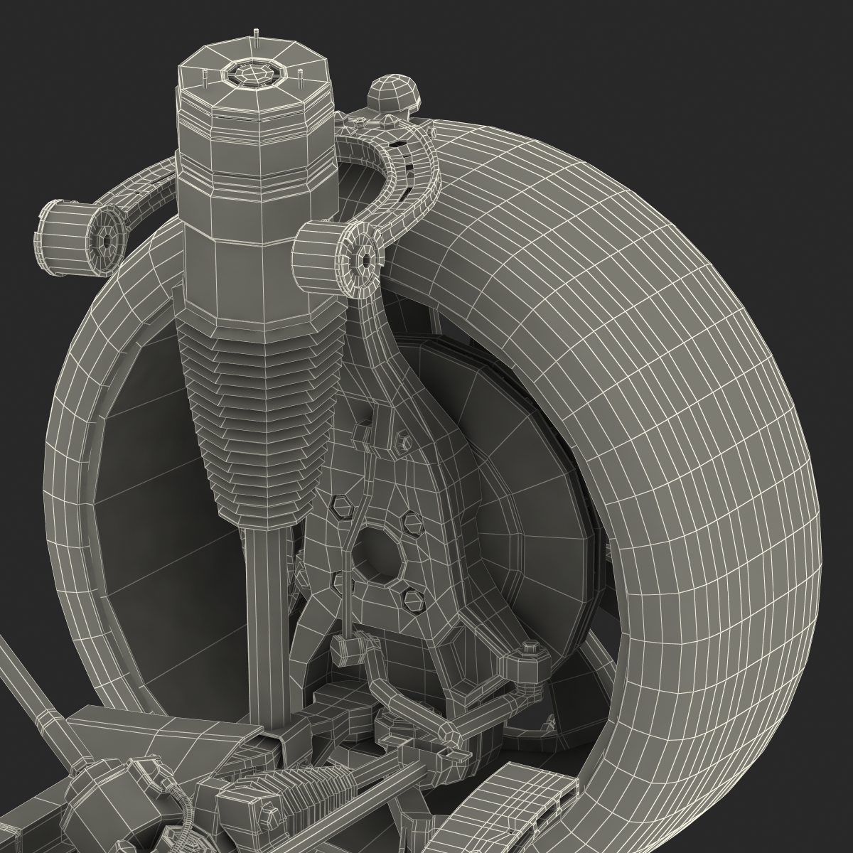 Tesla Model S Front Suspension 2 3D