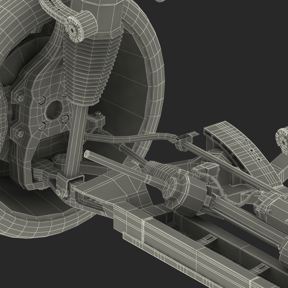 Tesla Model S Front Suspension 2 3D