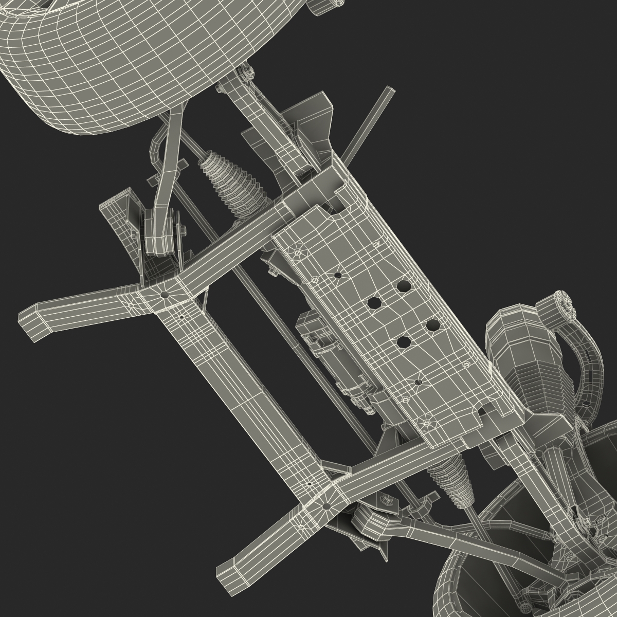 Tesla Model S Front Suspension 2 3D