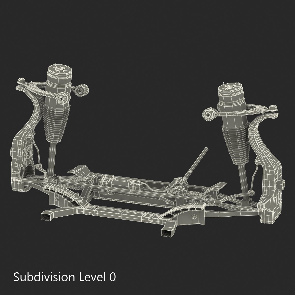 Tesla Model S Front Suspension 3 3D