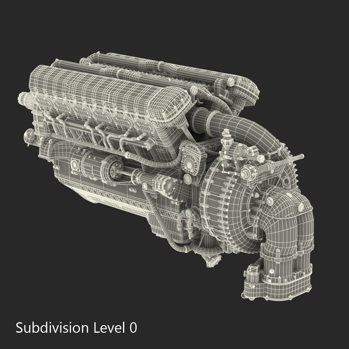 Piston Aero Engine Rolls Royce Merlin 3D