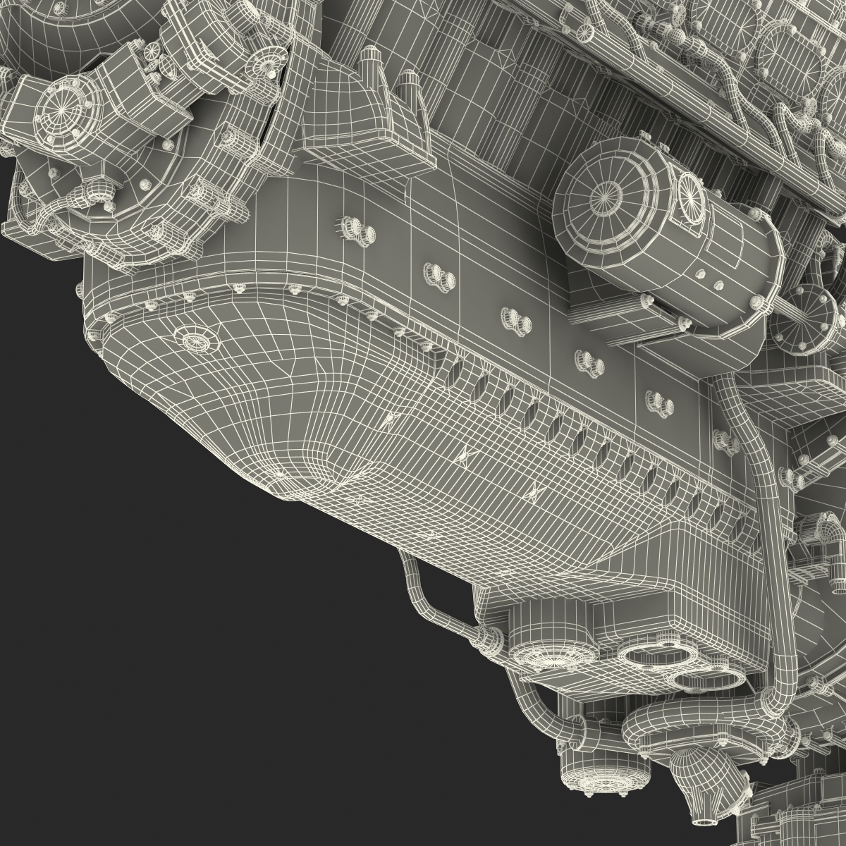 Piston Aero Engine Rolls Royce Merlin 3D