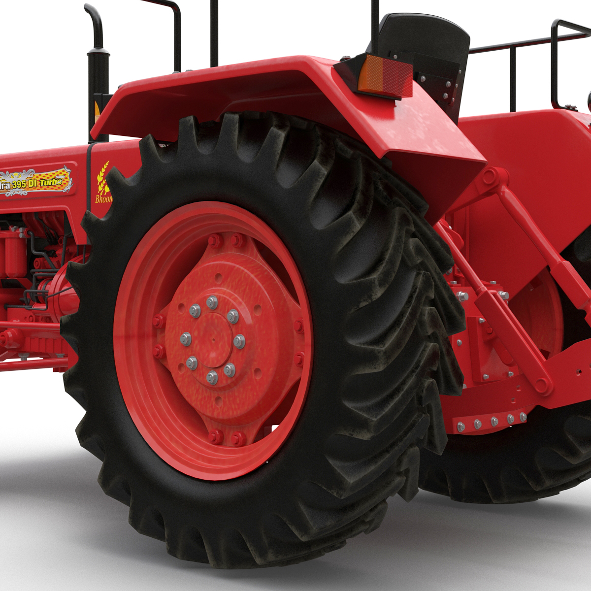 3D model Tractor Mahindra 395 DI Rigged