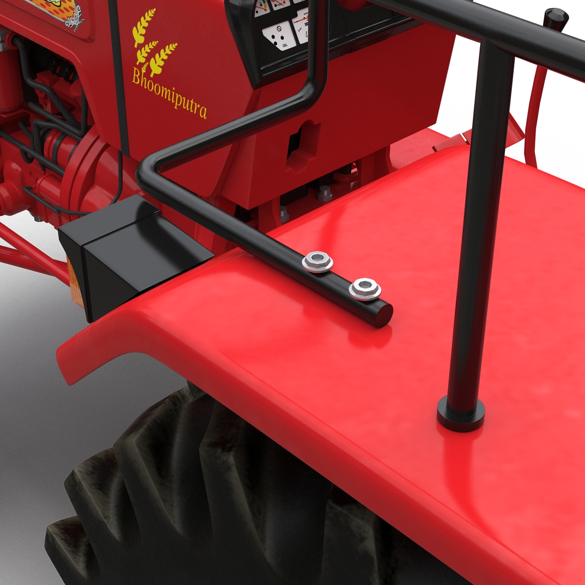 3D model Tractor Mahindra 395 DI Rigged