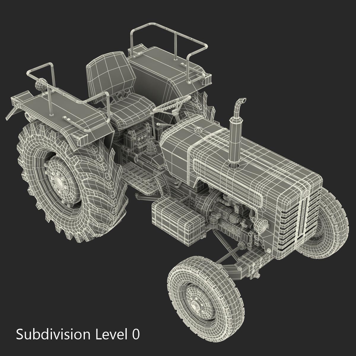 3D model Tractor Mahindra 395 DI Rigged