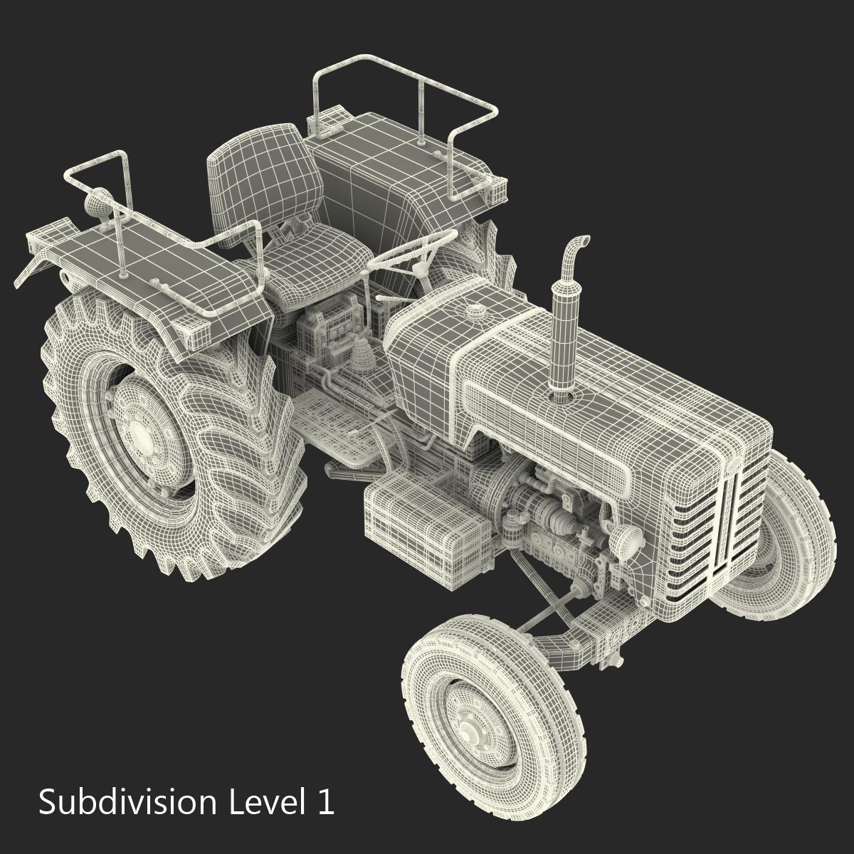 3D model Tractor Mahindra 395 DI Rigged