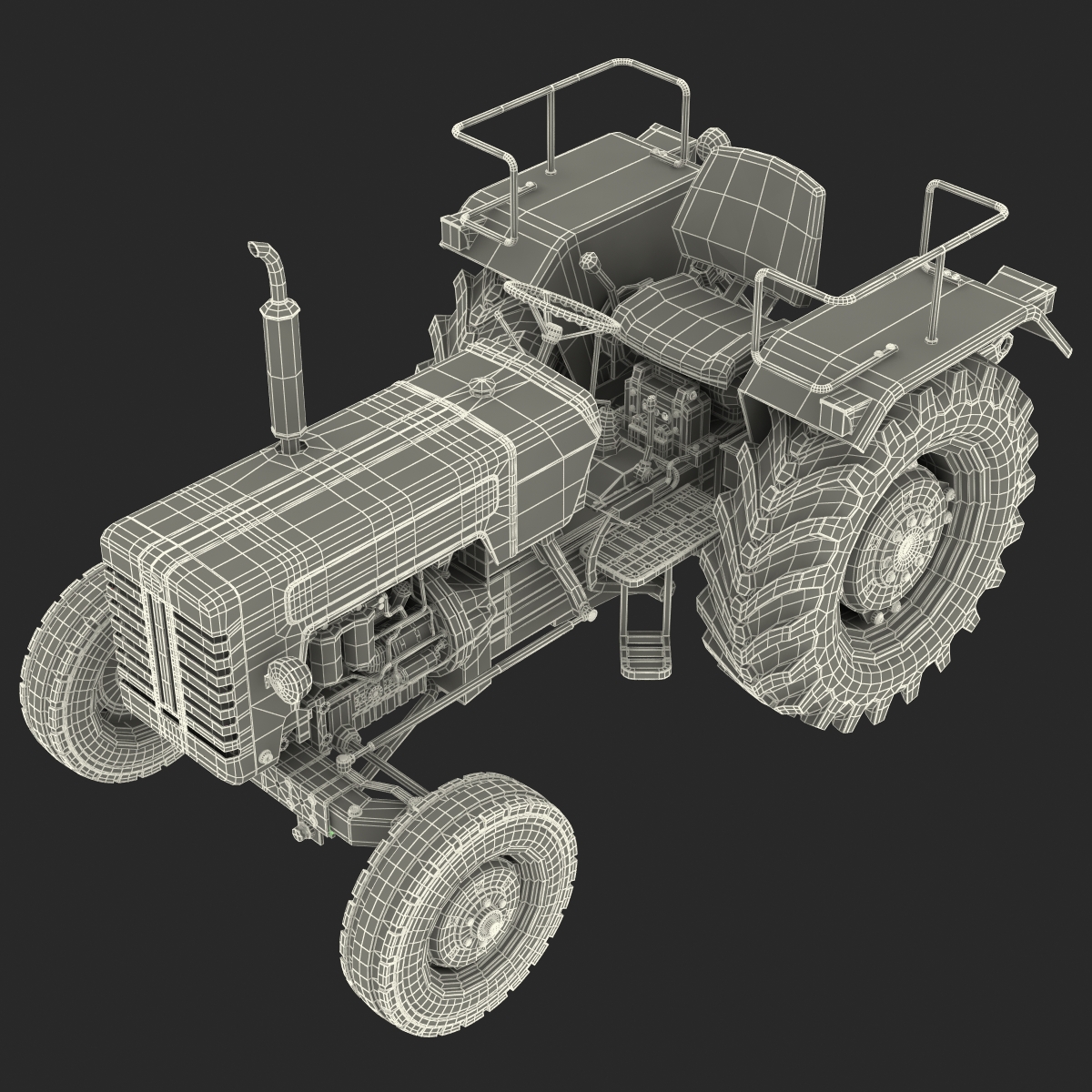 3D model Tractor Mahindra 395 DI Rigged