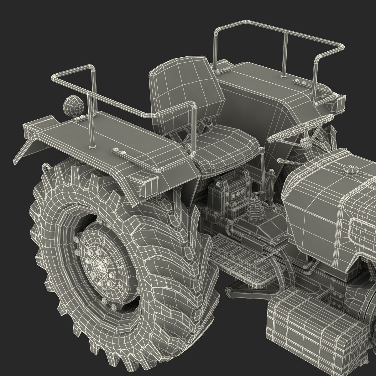 3D model Tractor Mahindra 395 DI Rigged