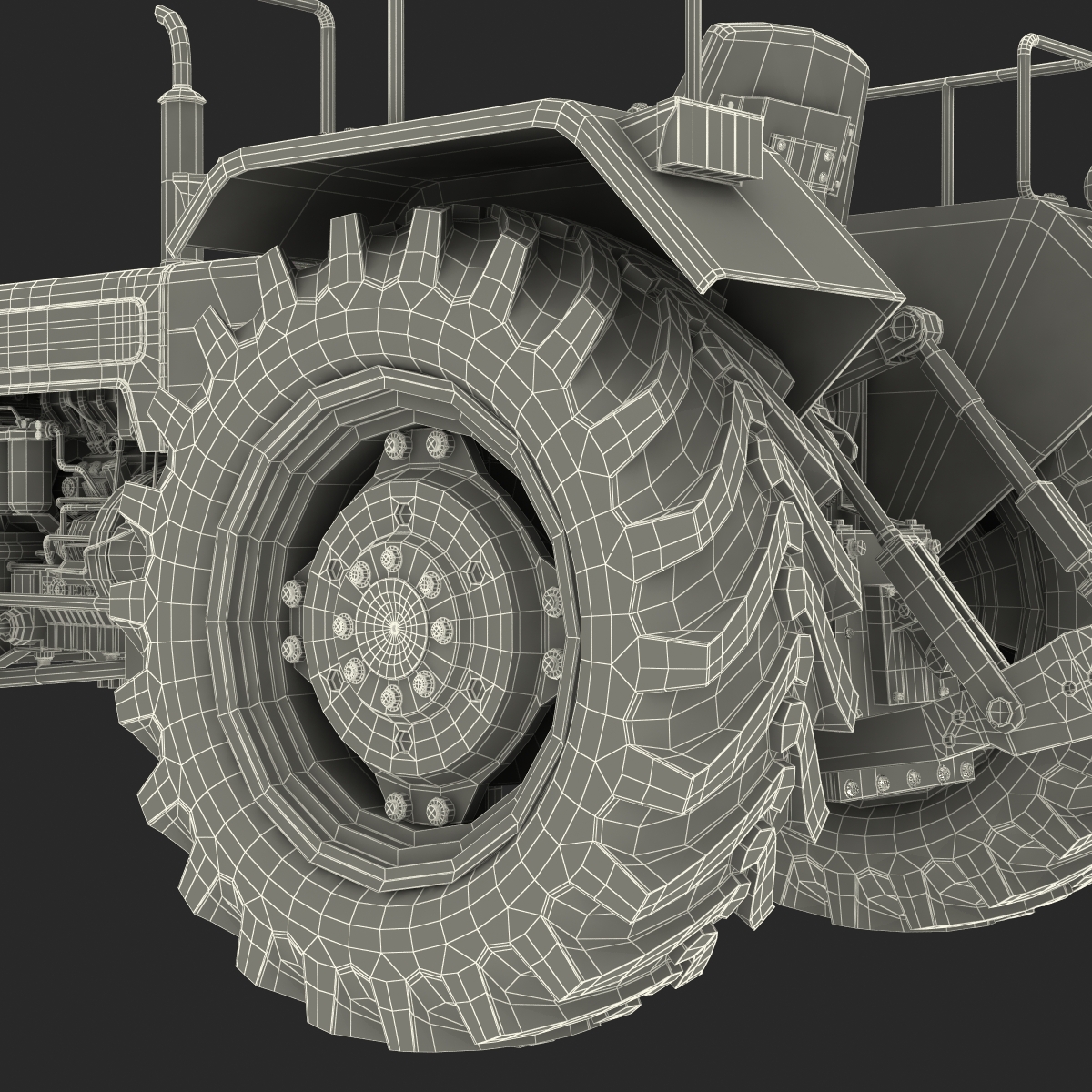 3D model Tractor Mahindra 395 DI Rigged