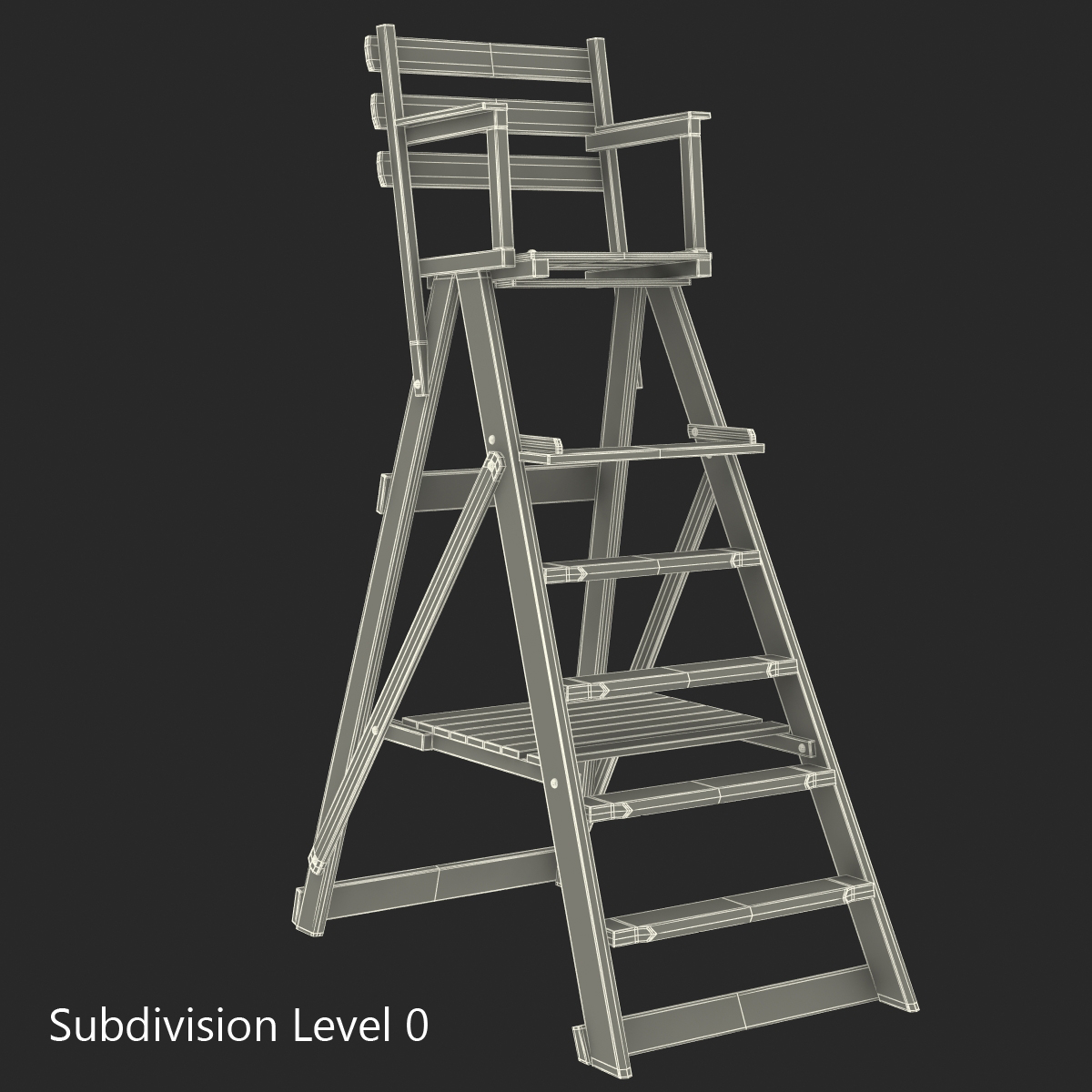 3D Classic Umpire Chair White