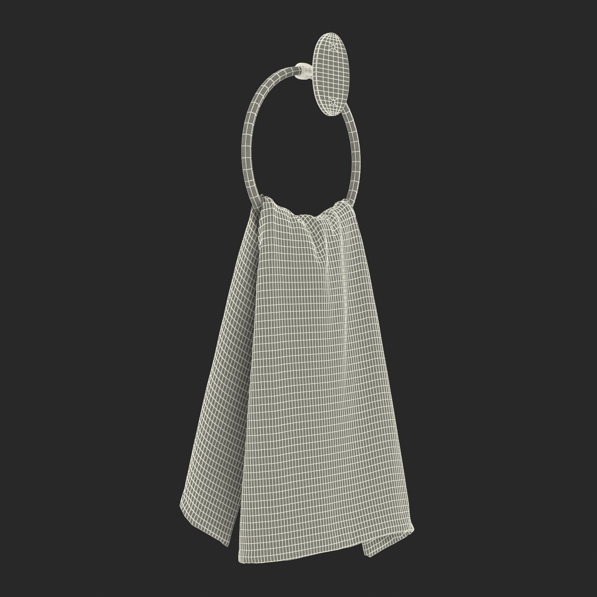 Hanging Bathroom Towel 2 Blue 3D model