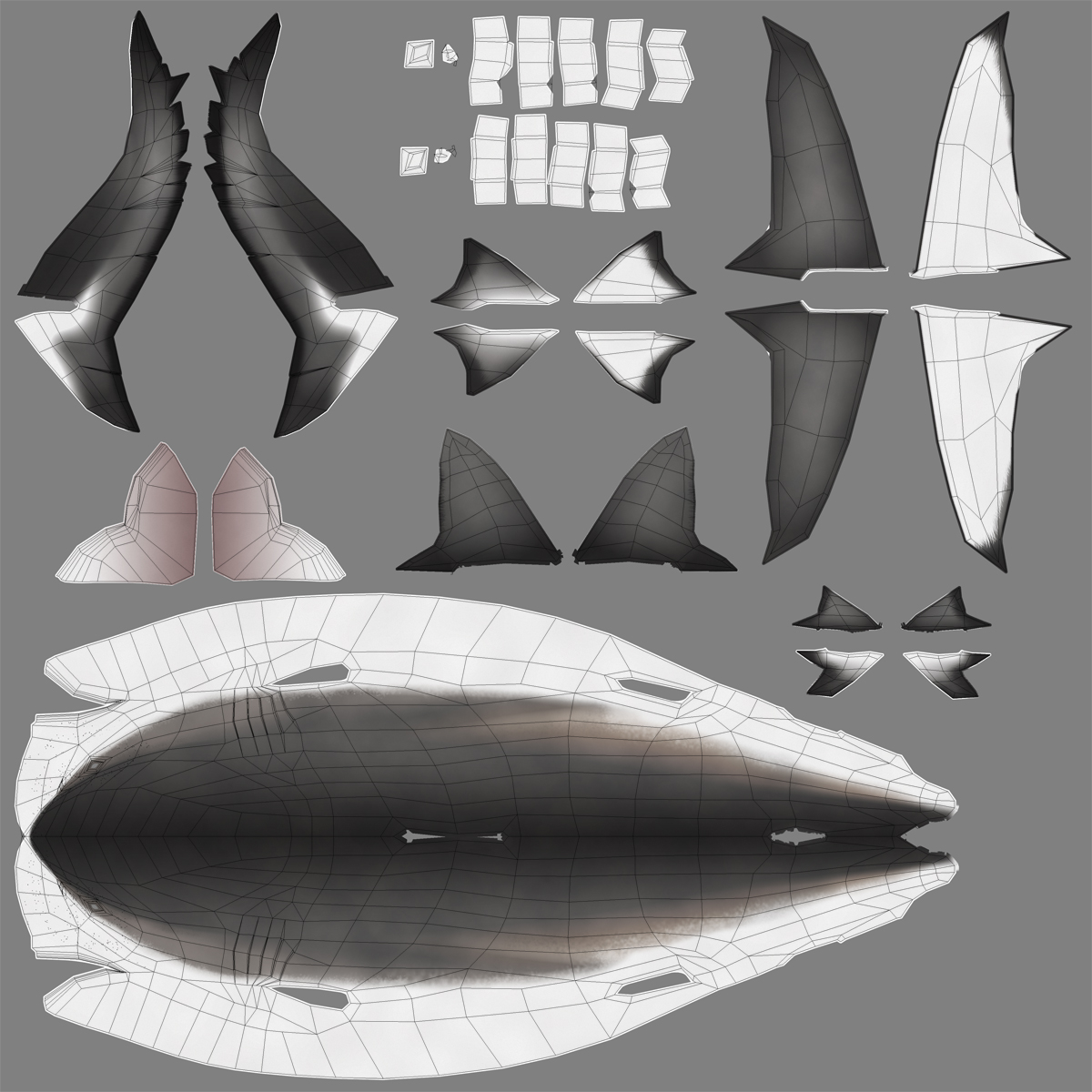 3D Dusky Shark Pose 2 model