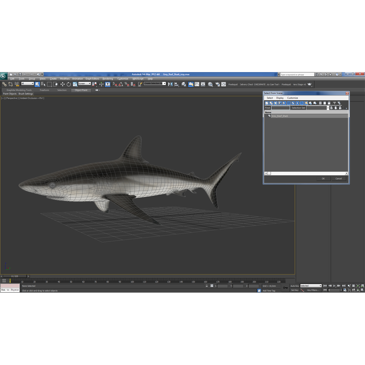 3D model Grey Reef Shark