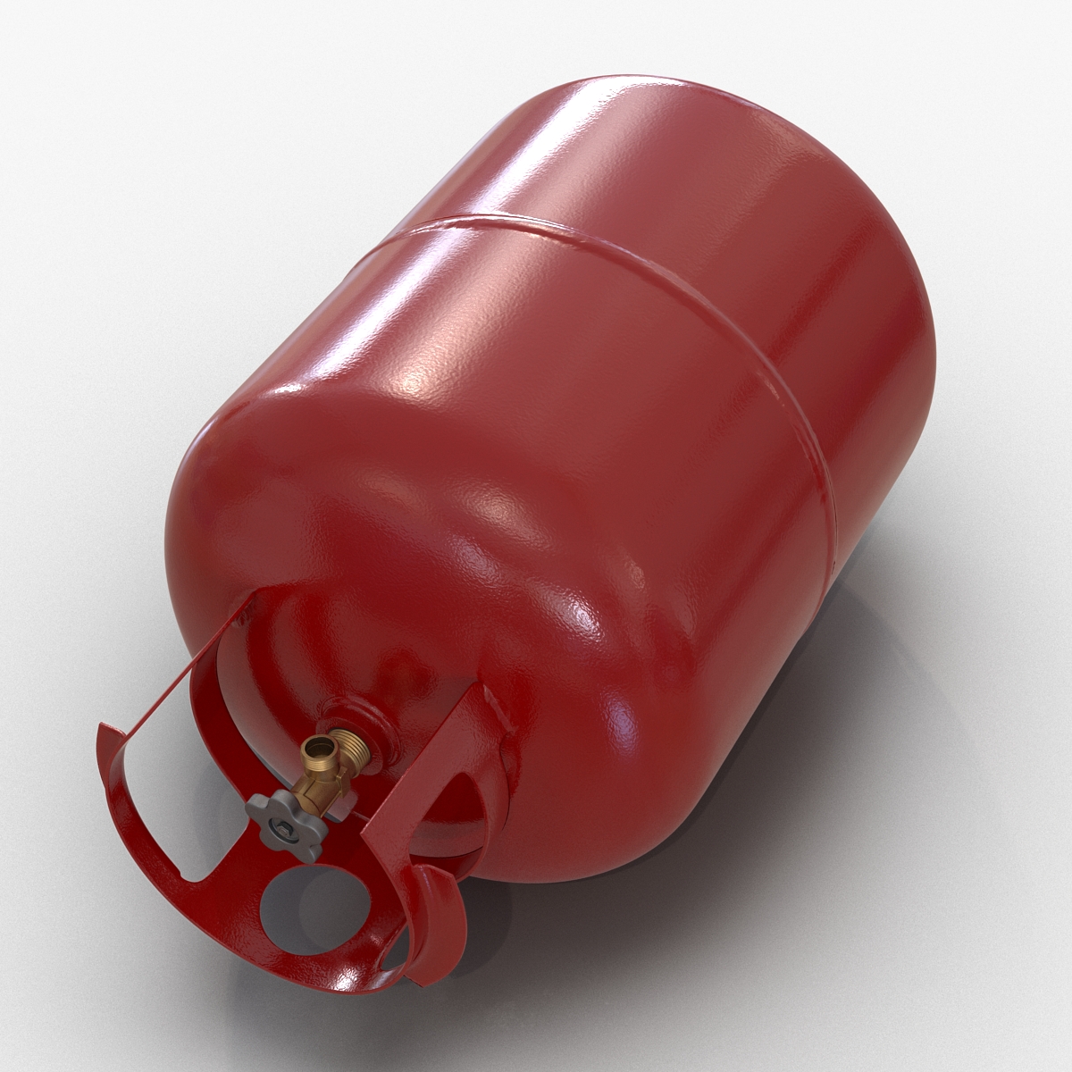 3D Gas Cylinder Red