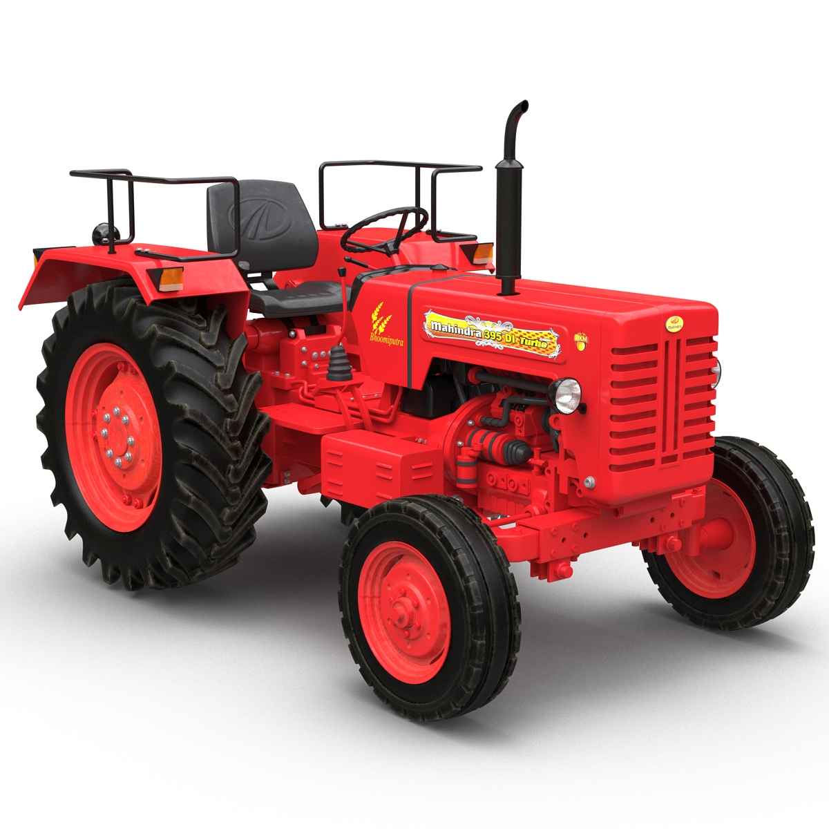 3D model Tractor Mahindra 395 DI Rigged