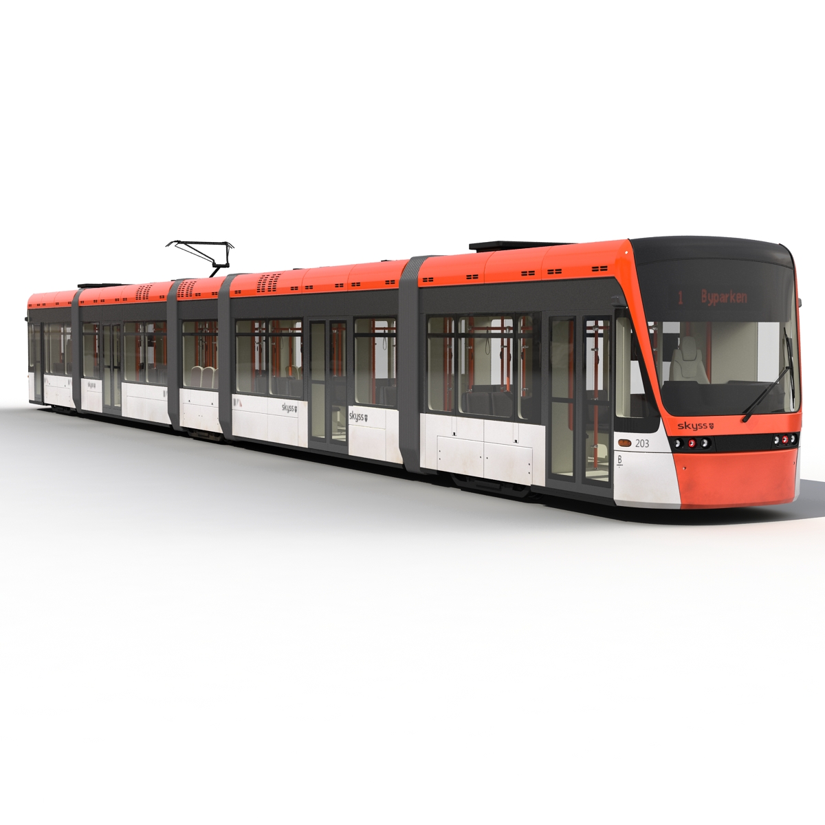 Light Rail Train Bybanen 3D model