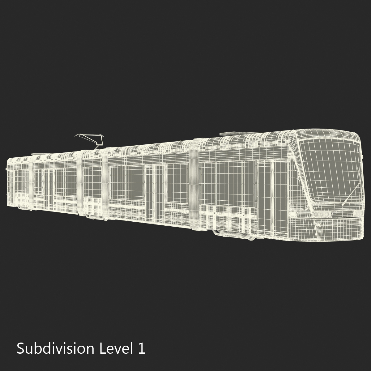 3D Light Rail Train Bybanen Rigged