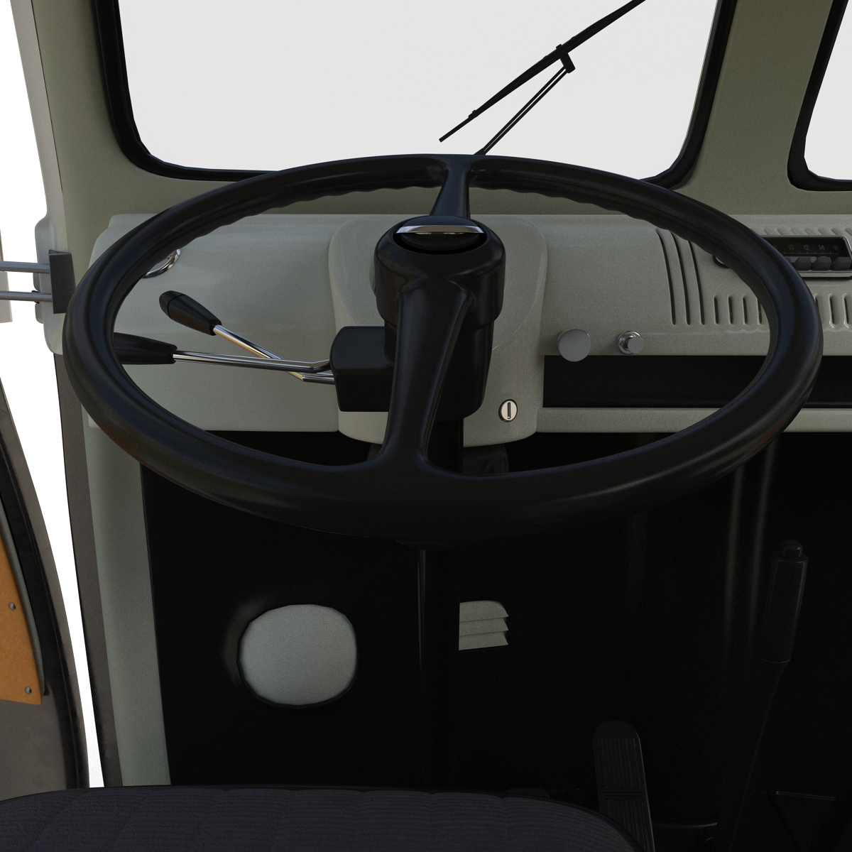 3D model Volkswagen Type 2 Black Rigged