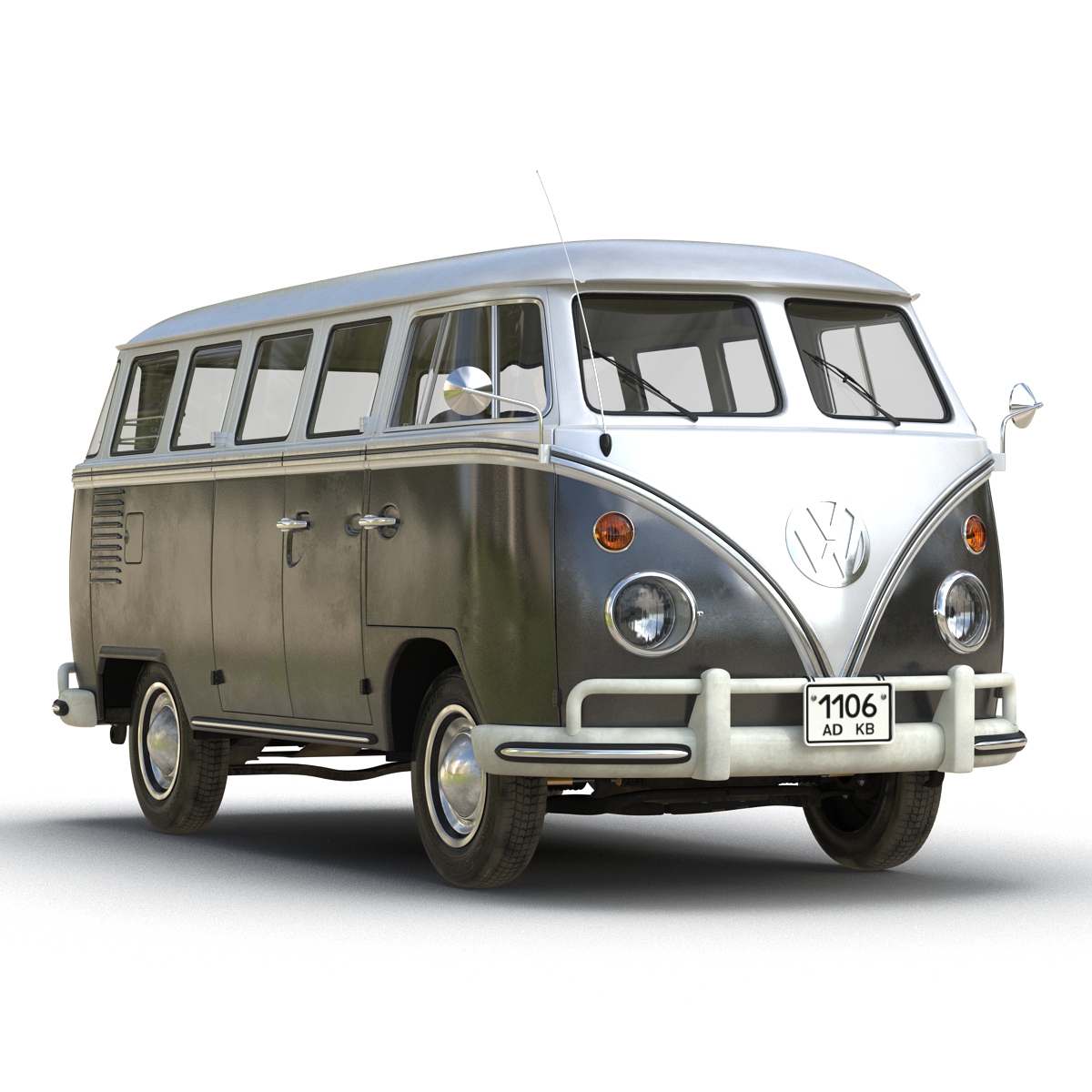 3D Volkswagen Type 2 Black model