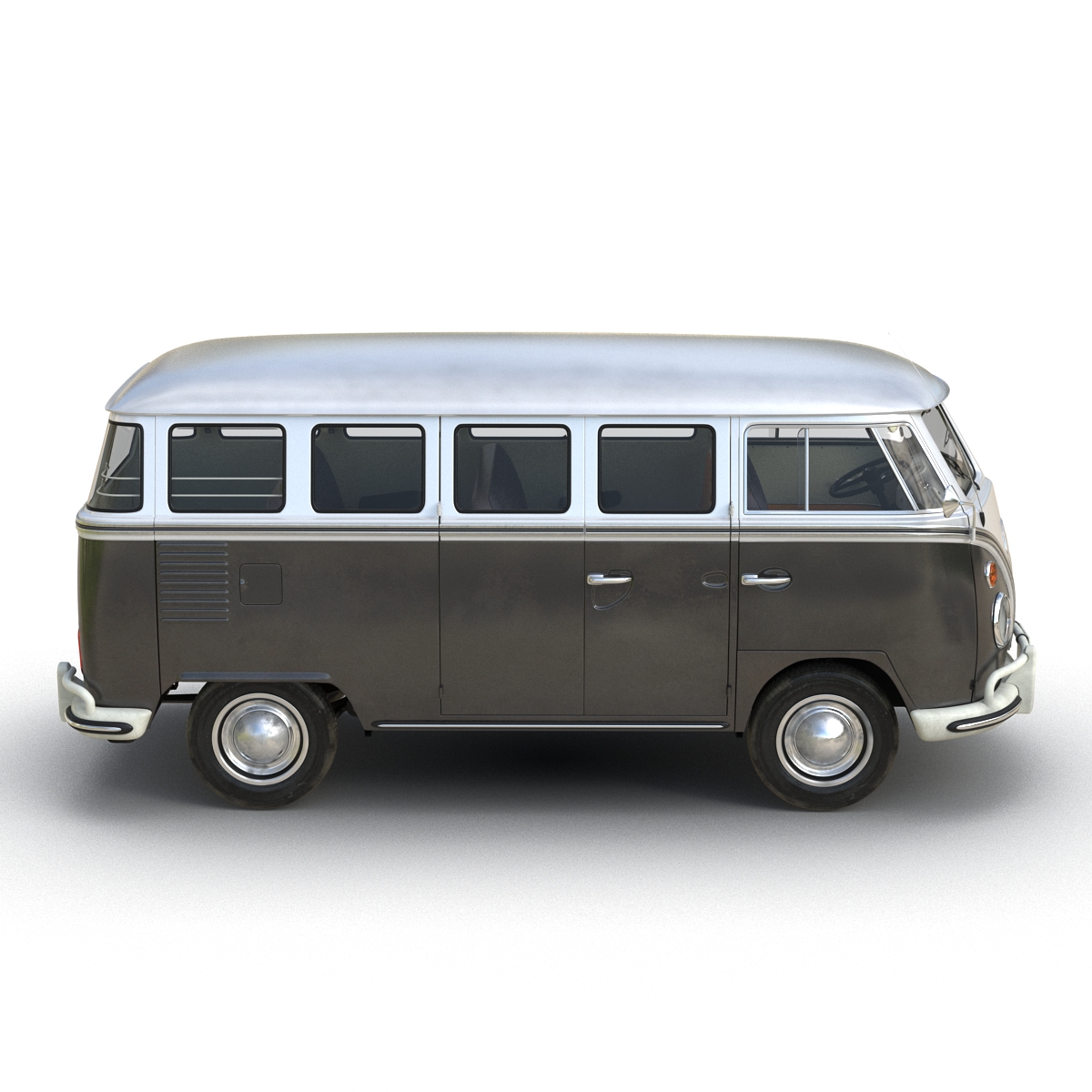 3D Volkswagen Type 2 Black model