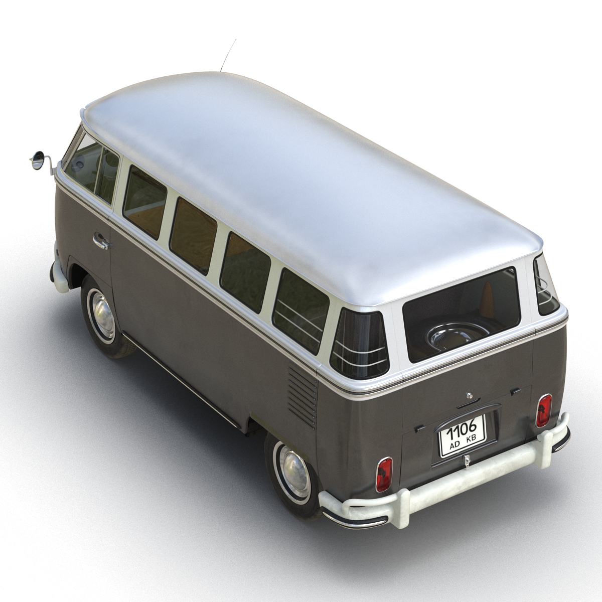 3D Volkswagen Type 2 Black model