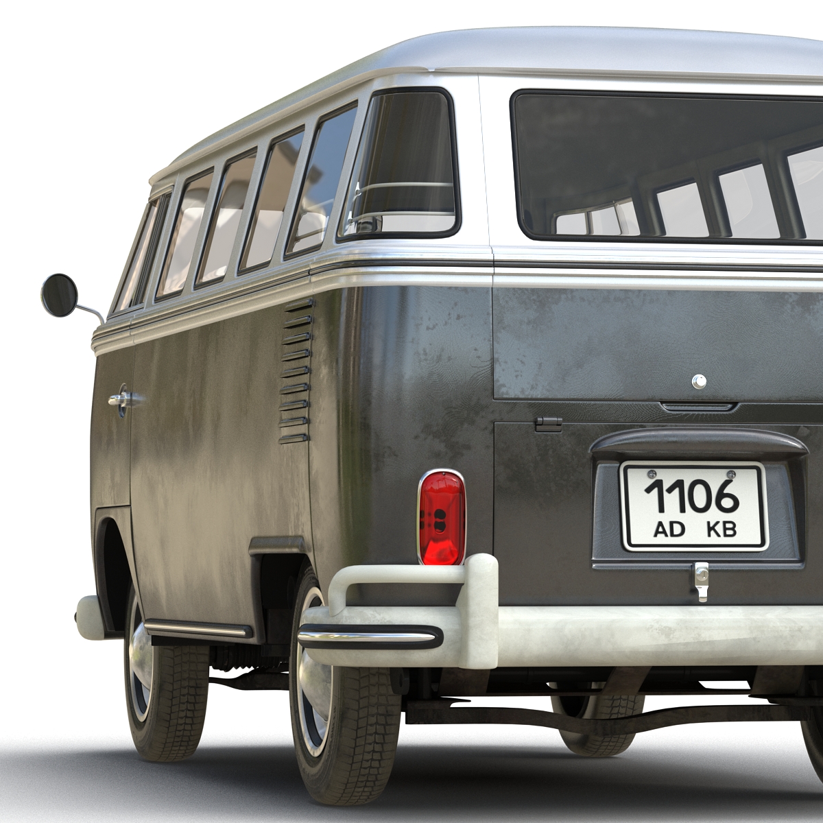 3D Volkswagen Type 2 Black model