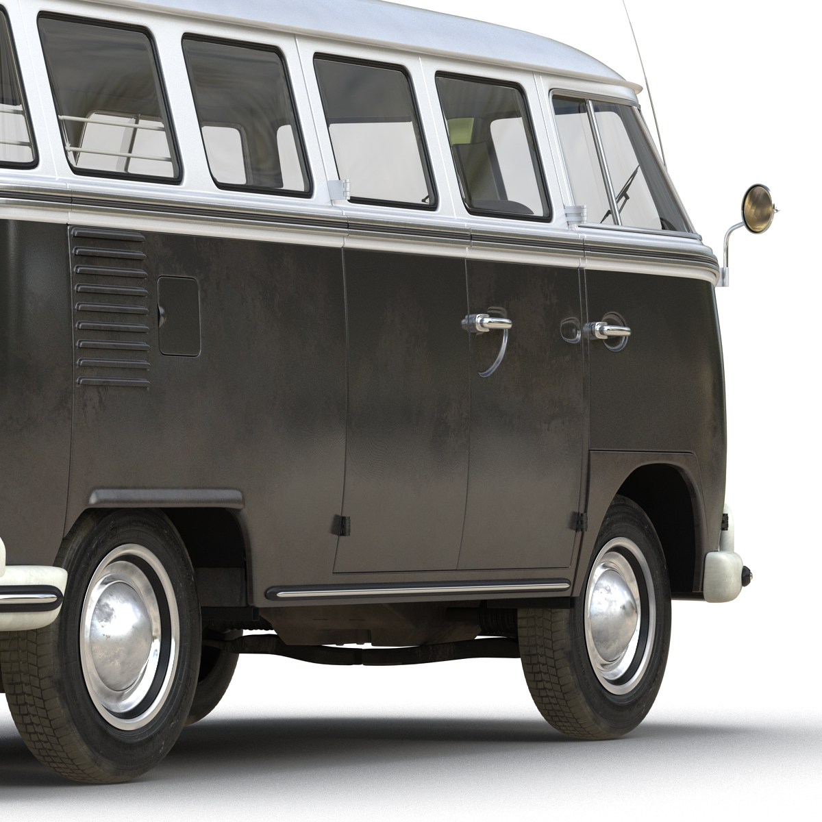 3D Volkswagen Type 2 Black model