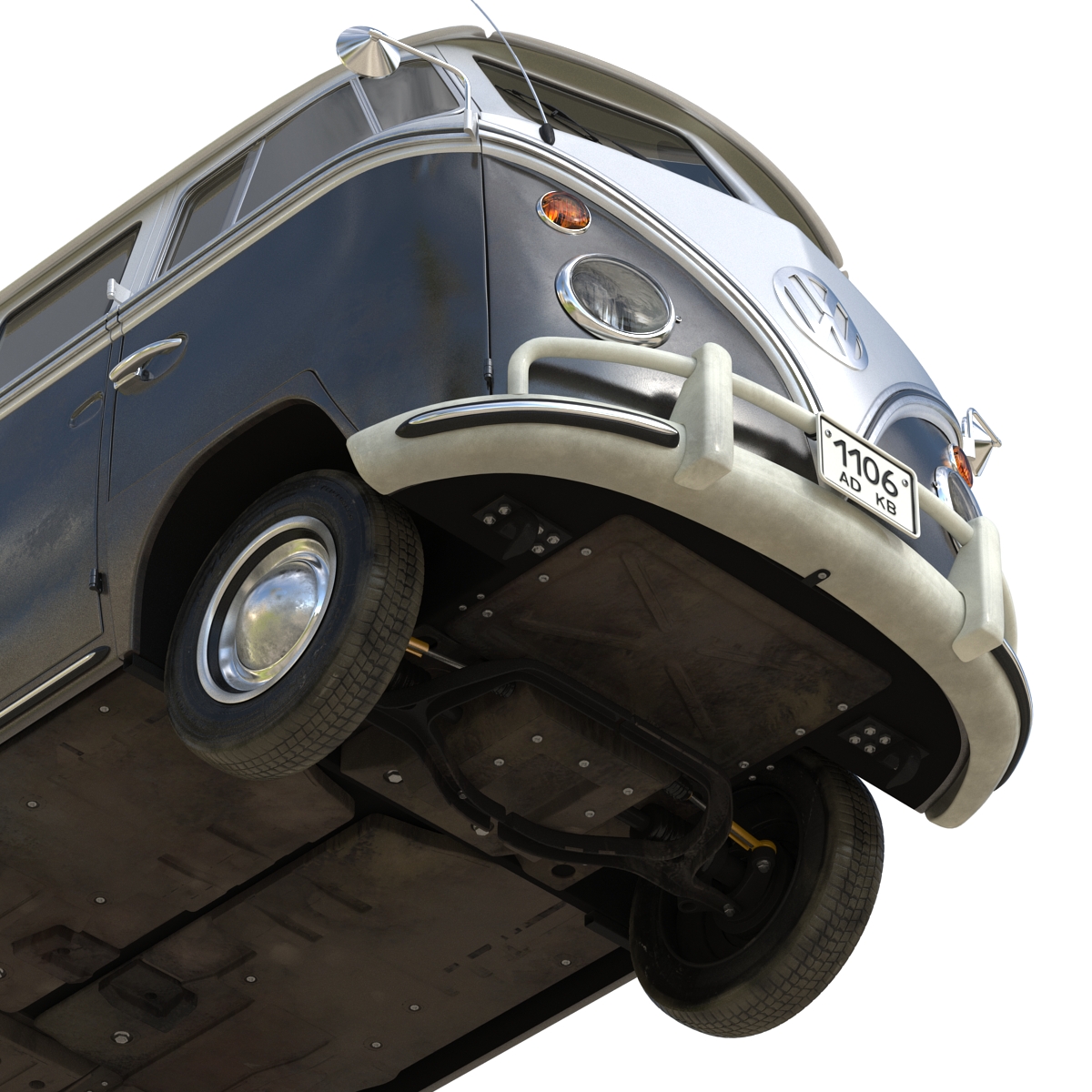 3D Volkswagen Type 2 Black model