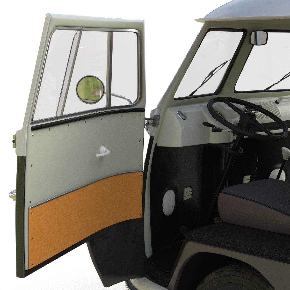 3D Volkswagen Type 2 Black model