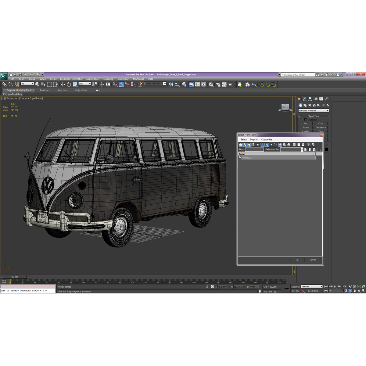 3D Volkswagen Type 2 Black model