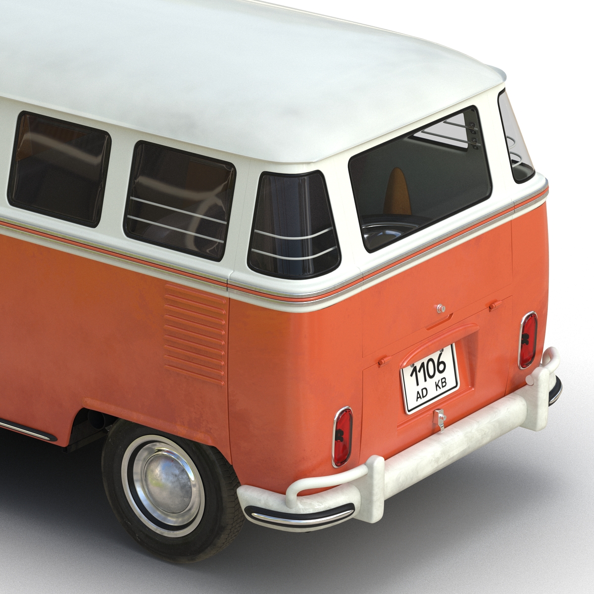 3D Volkswagen Type 2 Brown model