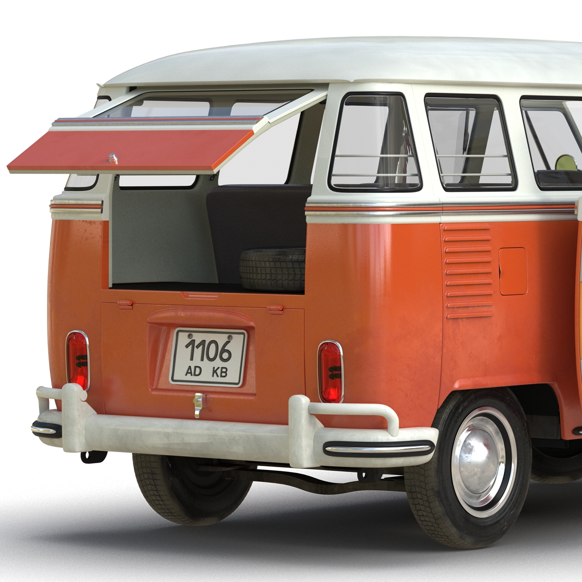 3D Volkswagen Type 2 Brown model