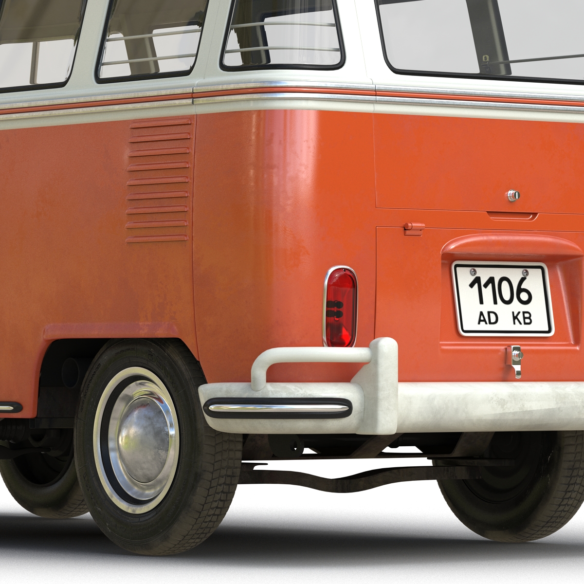 3D Volkswagen Type 2 Brown model